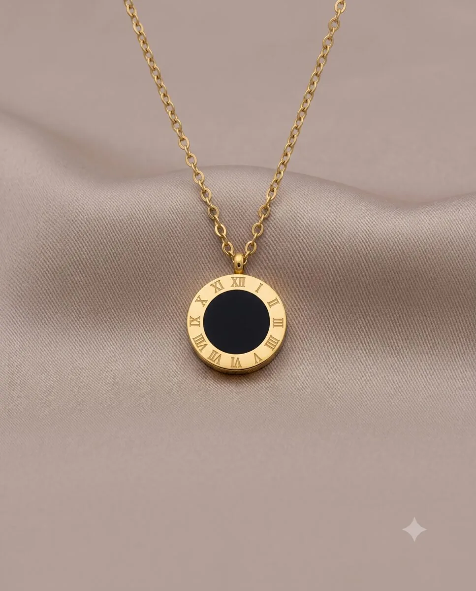 MEQAD roman numeral pendant necklace